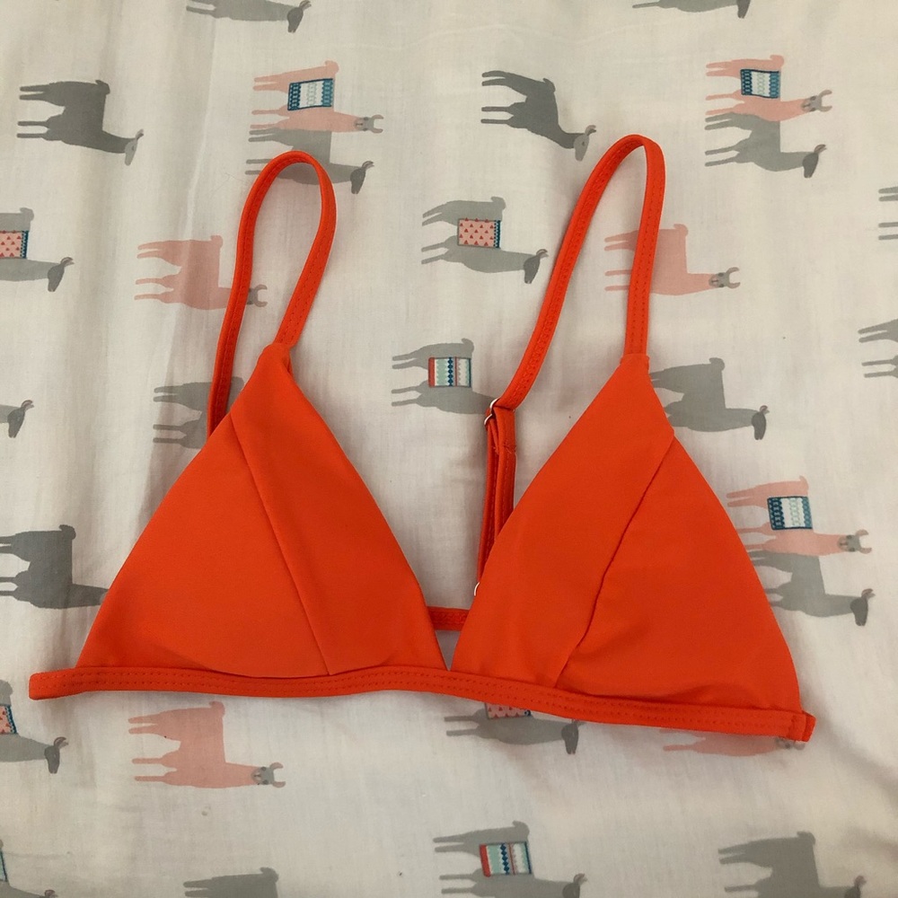 Thin Strap Plunge Bikini Top